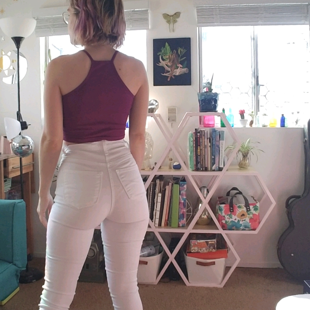 White NWOT Fashion Nova High Waist Skinny Jeans